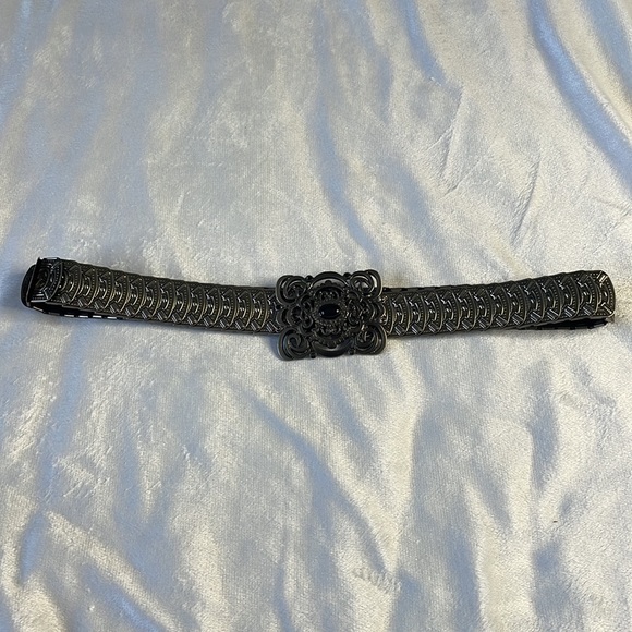 Vintage Women’s Silver Metal Disc Stretch Belt - Picture 5 of 7